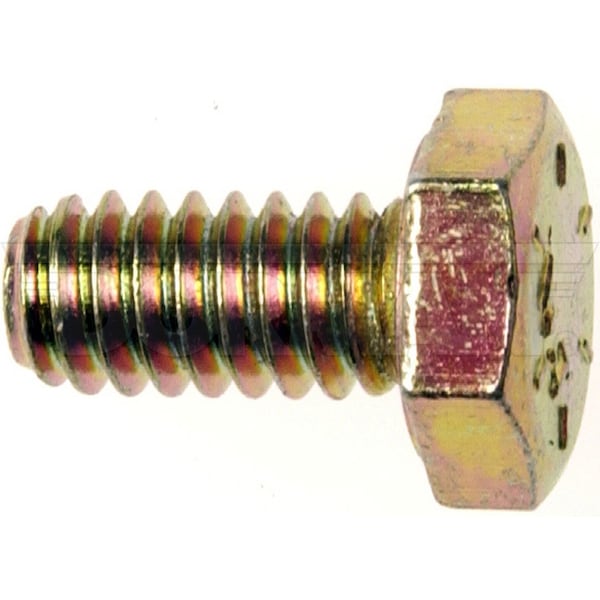 Class 10.9, M6-1.00 Hex Head Cap Screw, Zinc & Yellow Plated Steel, 12 Mm L